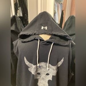 Under Armour Men’s Project Rock Sleeveless Hoodie Vest - Black, Size XXl